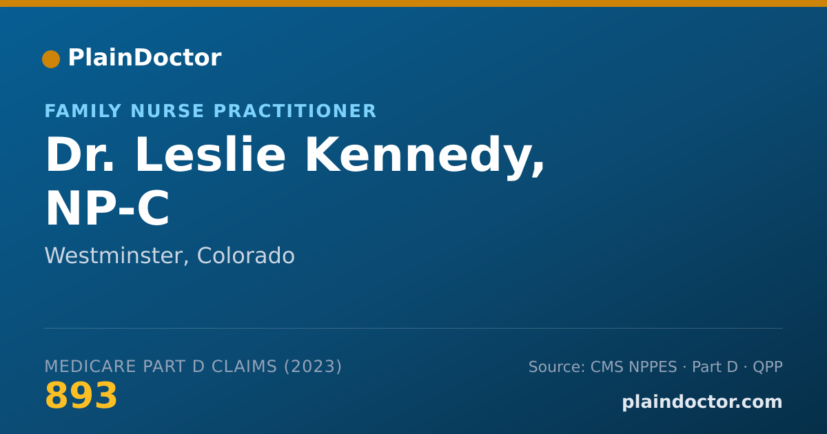 Shareable card for Leslie Kennedy, NP-C - Family Nurse Practitioner, Westminster, CO