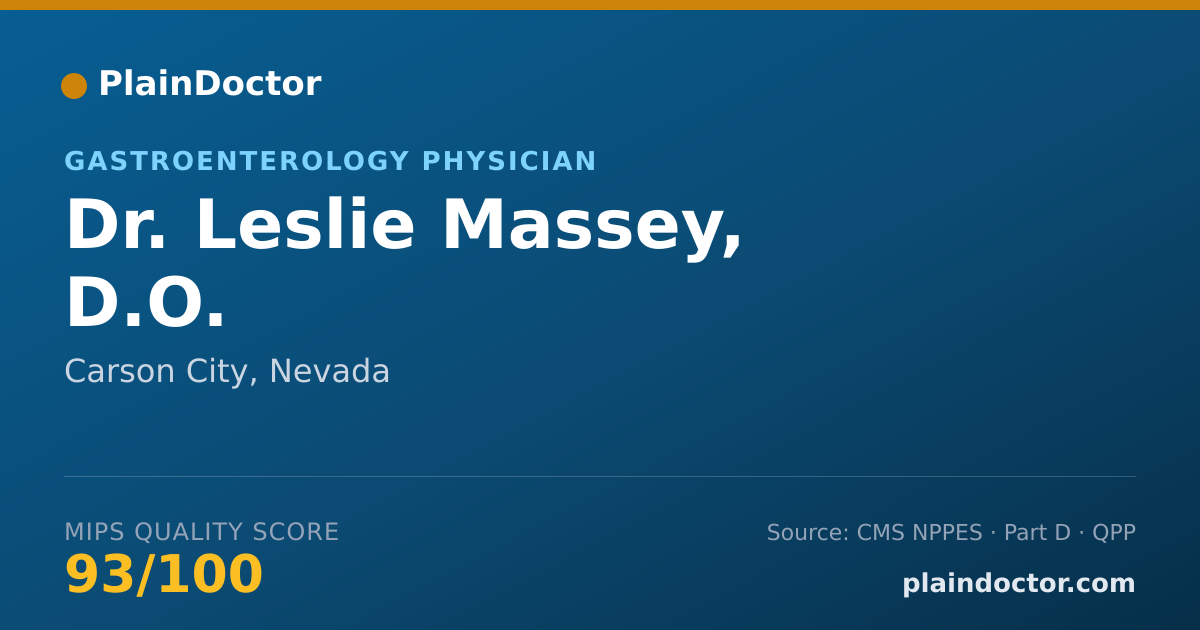 Shareable card for Leslie Massey, D.O. - Gastroenterology Physician, Carson City, NV