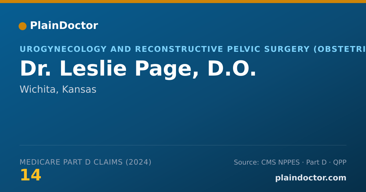 Shareable card for Leslie Page, D.O. - Urogynecology and Reconstructive Pelvic Surgery (Obstetrics & Gynecology) Physician, Wichita, KS