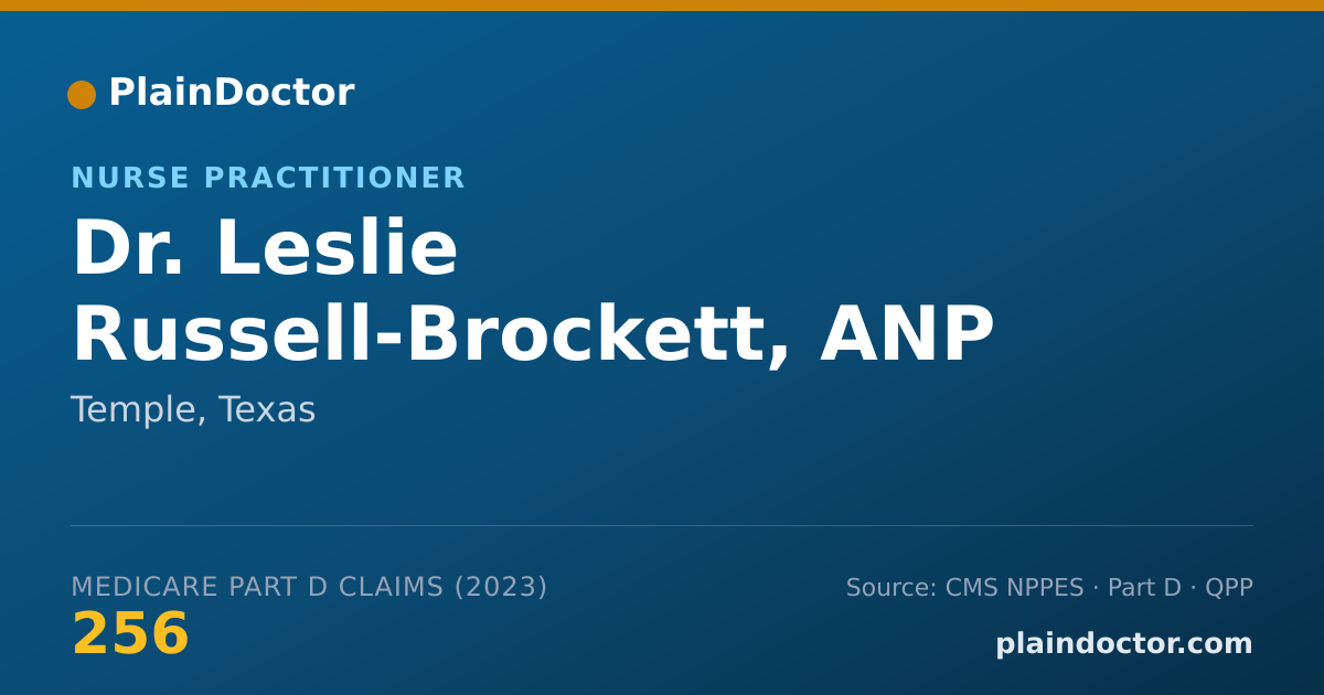 Shareable card for Leslie Russell-Brockett, ANP - Nurse Practitioner, Temple, TX