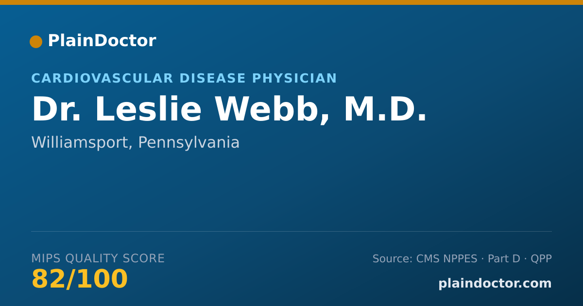 Shareable card for Leslie Webb, M.D. - Cardiovascular Disease Physician, Williamsport, PA