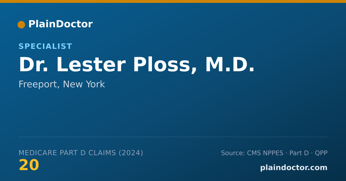 Shareable card for Lester Ploss, M.D. - Specialist, Freeport, NY
