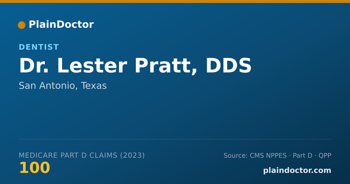 Shareable card for Lester Pratt, DDS - Dentist, San Antonio, TX