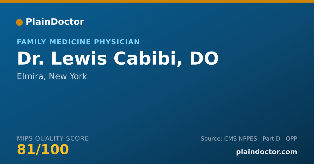 Shareable card for Lewis Cabibi, DO - Family Medicine Physician, Elmira, NY