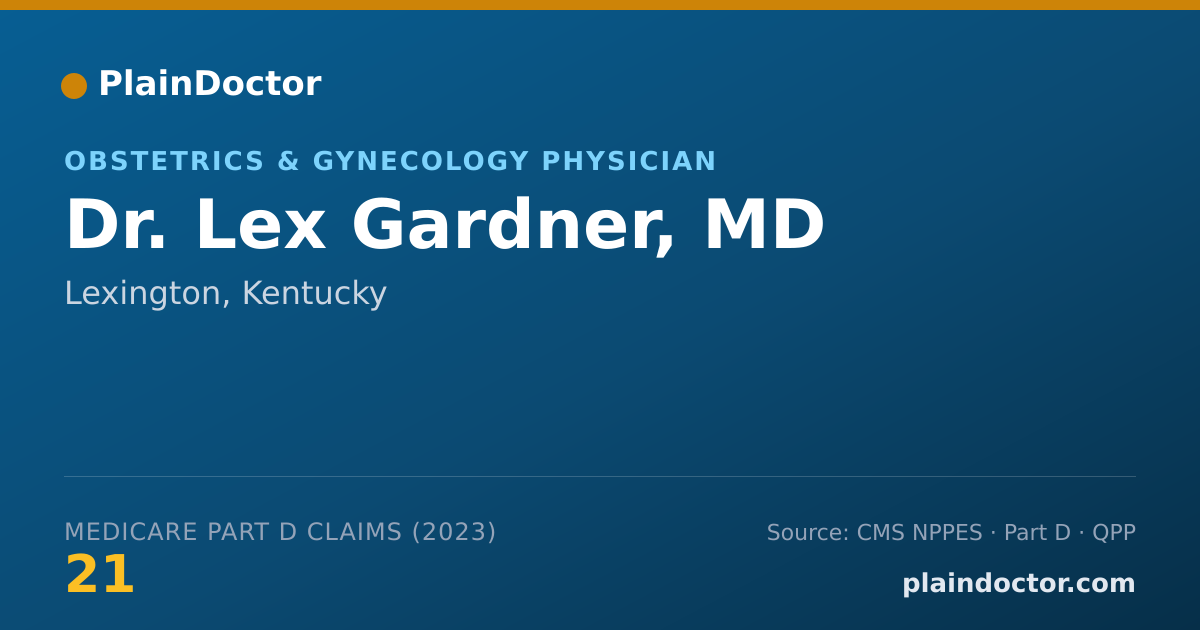 Shareable card for Lex Gardner, MD - Obstetrics & Gynecology Physician, Lexington, KY