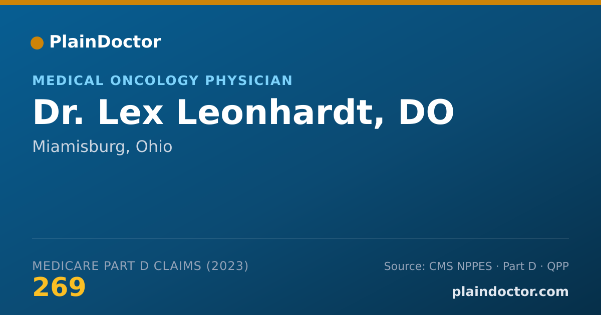 Shareable card for Lex Leonhardt, DO - Medical Oncology Physician, Miamisburg, OH