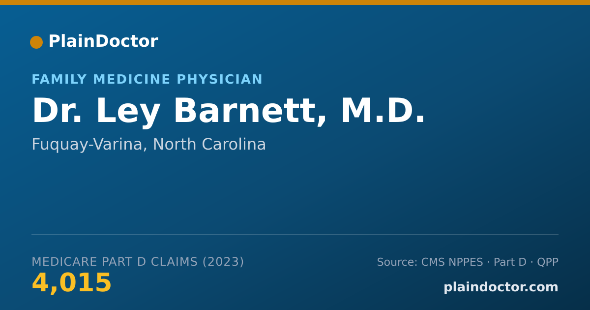 Shareable card for Ley Barnett, M.D. - Family Medicine Physician, Fuquay-Varina, NC