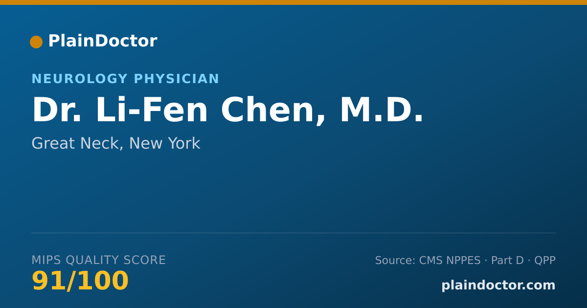Shareable card for Li-Fen Chen, M.D. - Neurology Physician, Great Neck, NY