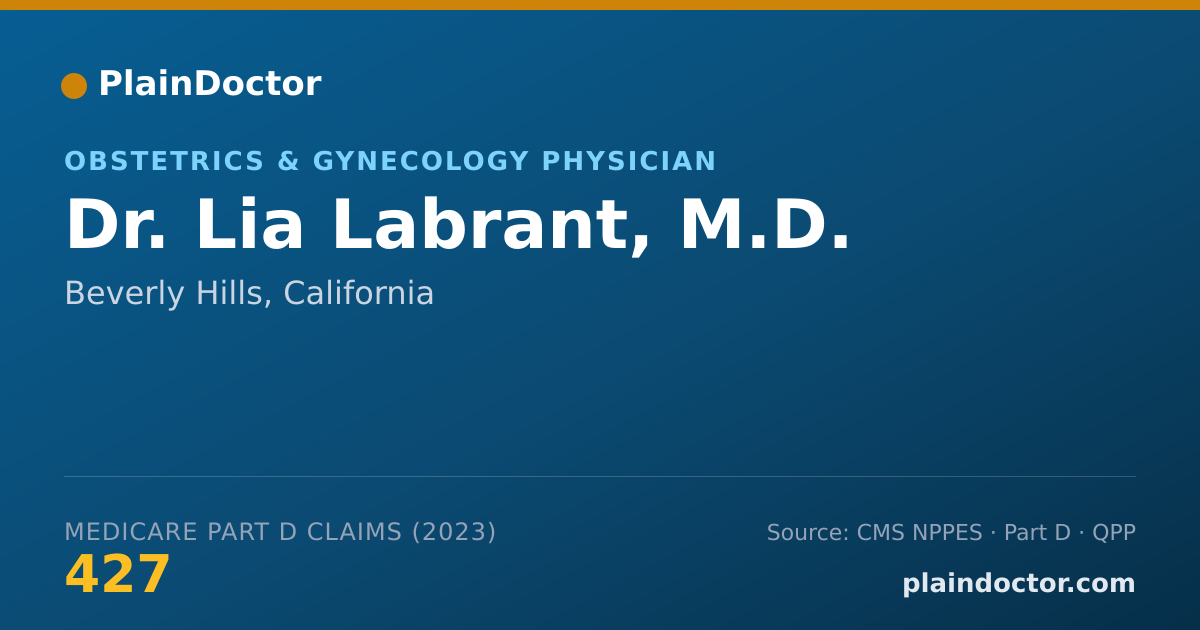 Shareable card for Lia Labrant, M.D. - Obstetrics & Gynecology Physician, Beverly Hills, CA