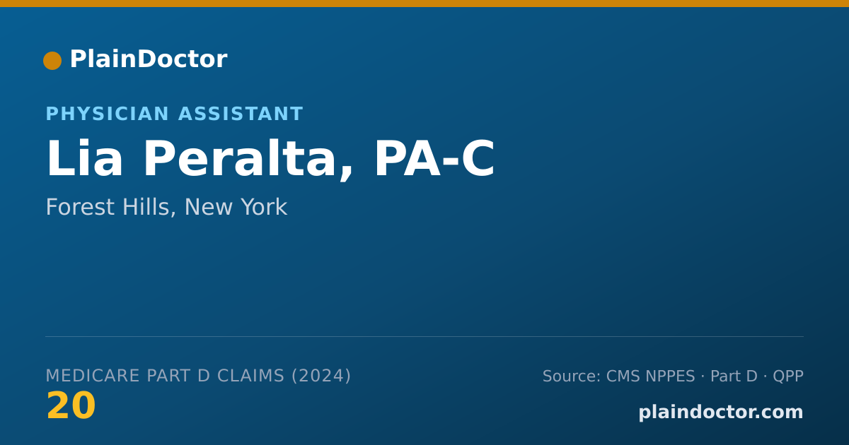 Shareable card for Lia Peralta, PA-C - Physician Assistant, Forest Hills, NY