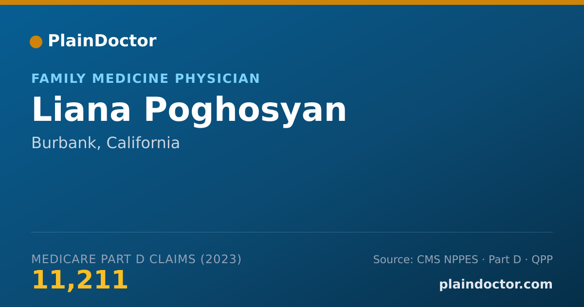 Shareable card for Liana Poghosyan - Family Medicine Physician, Burbank, CA