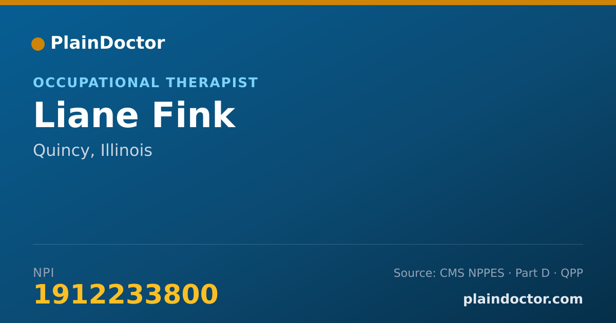 Shareable card for Liane Fink - Occupational Therapist, Quincy, IL