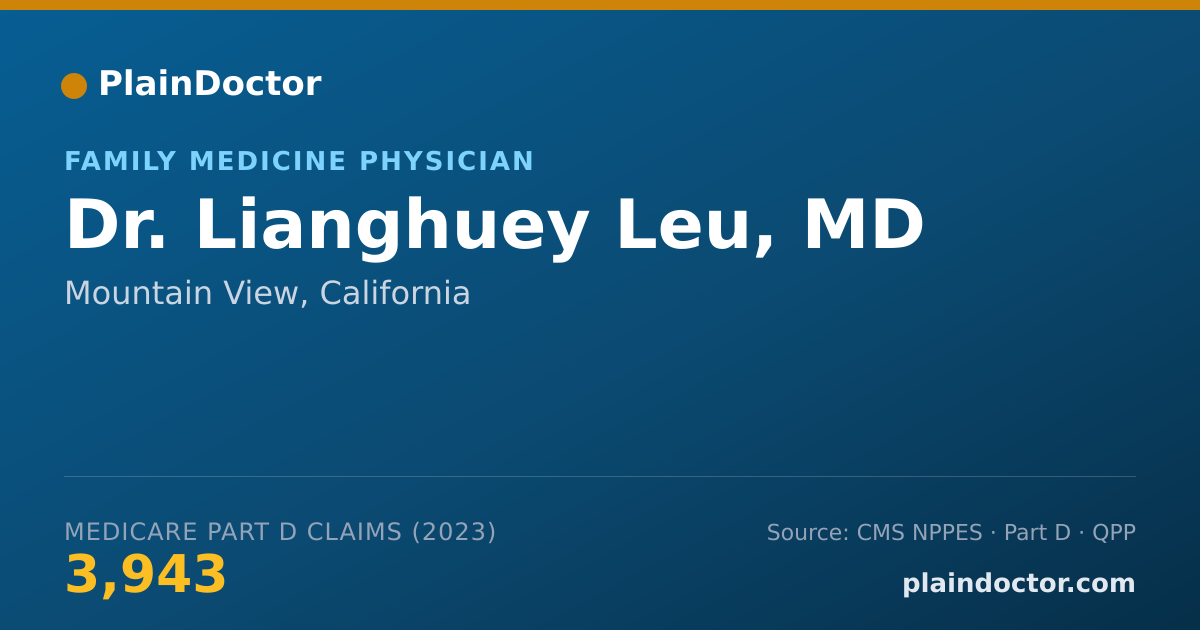Shareable card for Lianghuey Leu, MD - Family Medicine Physician, Mountain View, CA