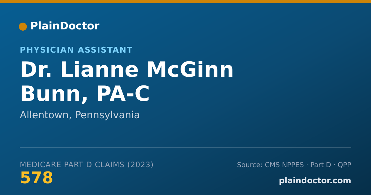 Shareable card for Lianne McGinn Bunn, PA-C - Physician Assistant, Allentown, PA