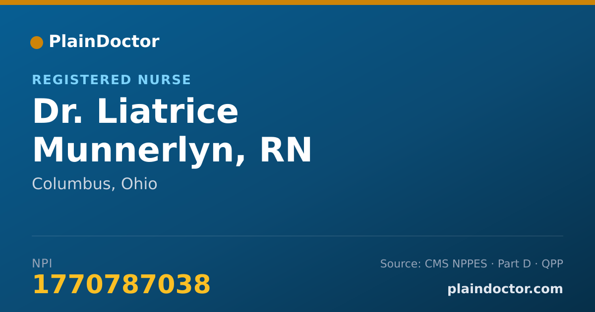 Shareable card for Liatrice Munnerlyn, RN - Registered Nurse, Columbus, OH
