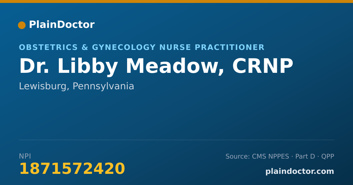 Shareable card for Libby Meadow, CRNP - Obstetrics & Gynecology Nurse Practitioner, Lewisburg, PA
