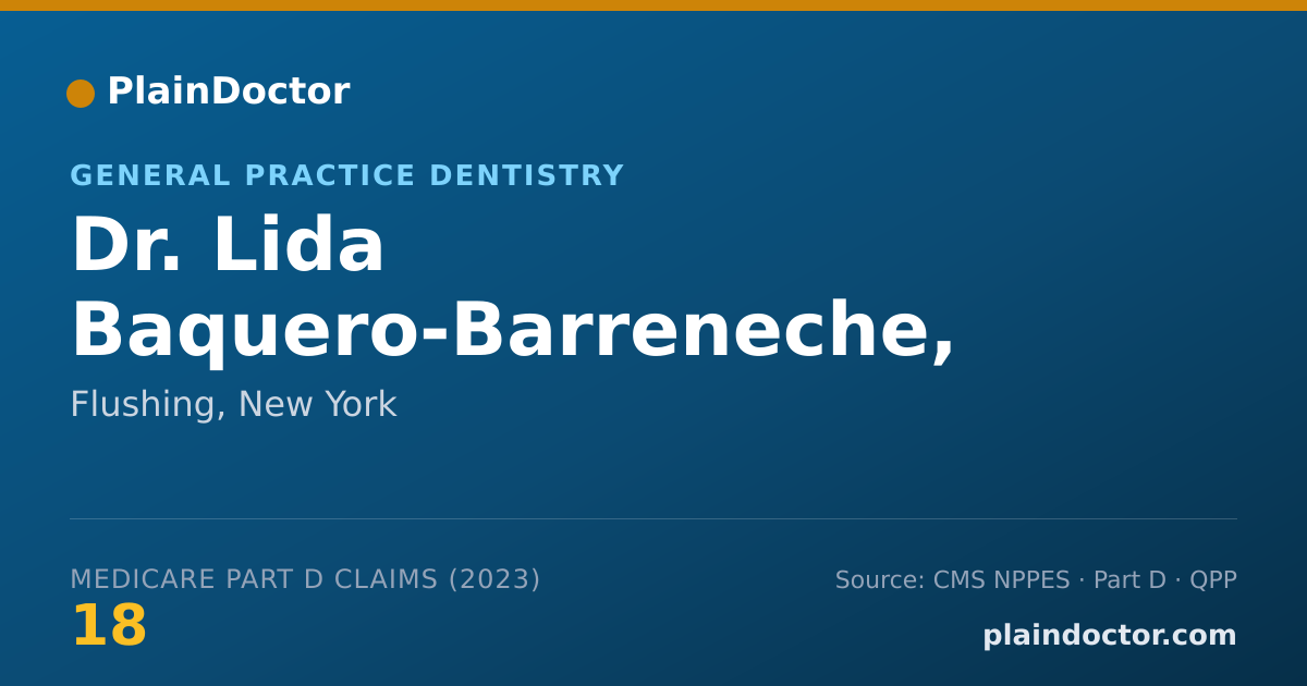 Shareable card for Lida Baquero-Barreneche, D.D.S. - General Practice Dentistry, Flushing, NY