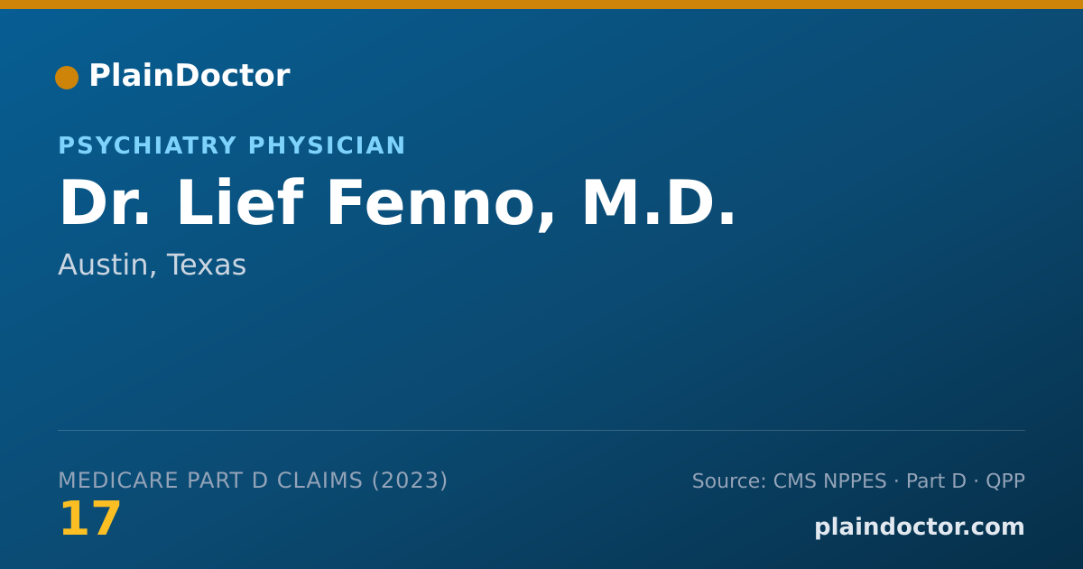 Shareable card for Lief Fenno, M.D. - Psychiatry Physician, Austin, TX
