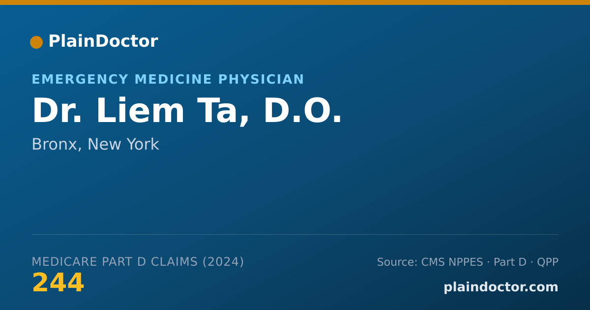 Shareable card for Liem Ta, D.O. - Emergency Medicine Physician, Bronx, NY