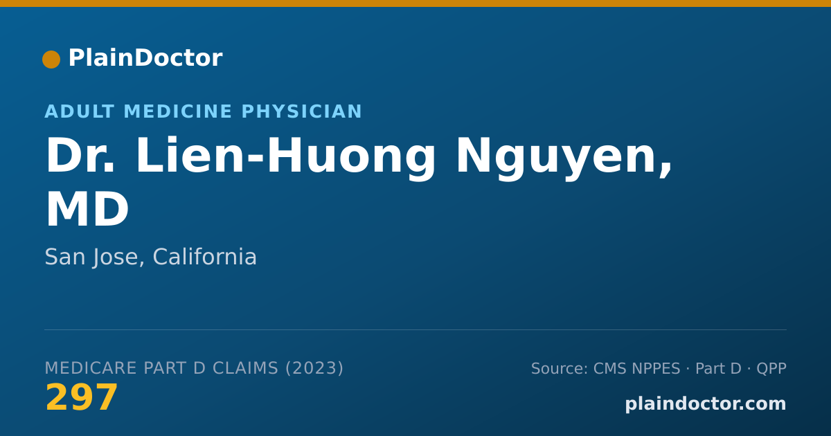 Shareable card for Lien-Huong Nguyen, MD - Adult Medicine Physician, San Jose, CA