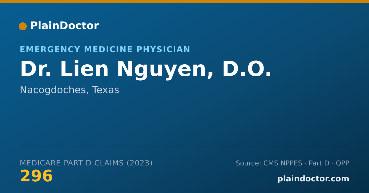 Shareable card for Lien Nguyen, D.O. - Emergency Medicine Physician, Nacogdoches, TX