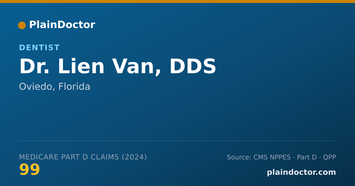 Shareable card for Lien Van, DDS - Dentist, Oviedo, FL