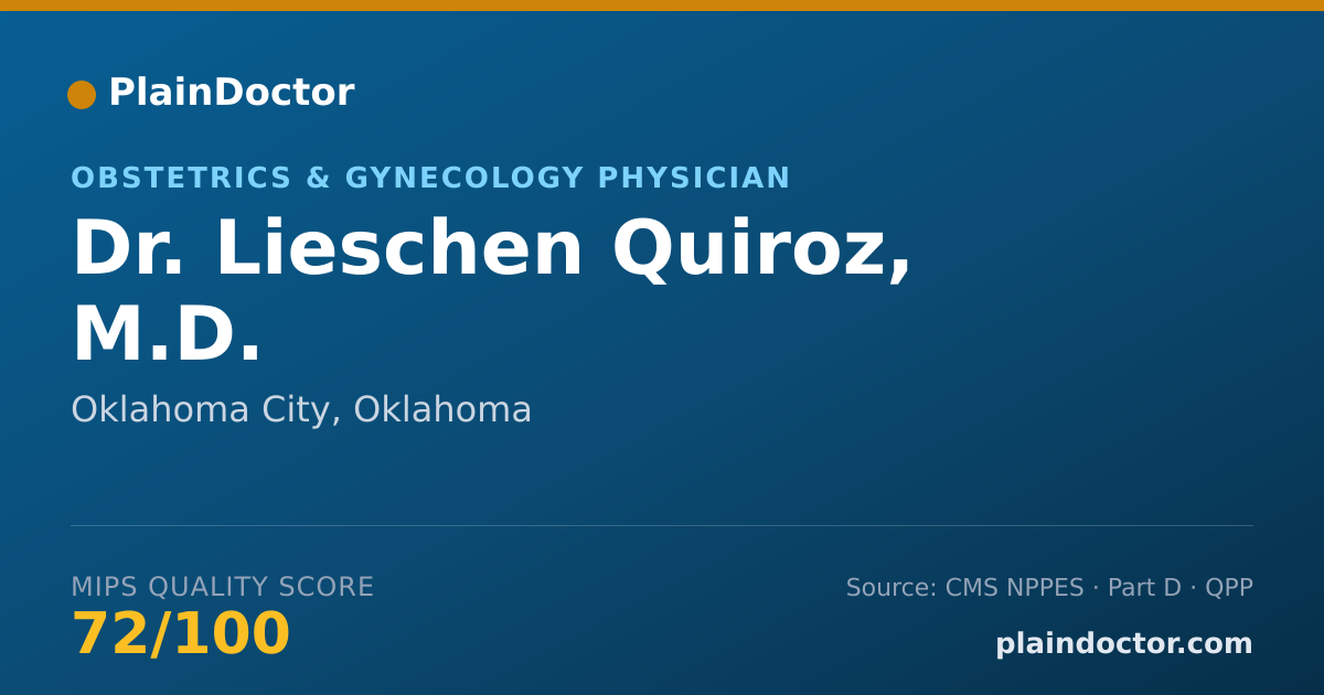 Shareable card for Lieschen Quiroz, M.D. - Obstetrics & Gynecology Physician, Oklahoma City, OK