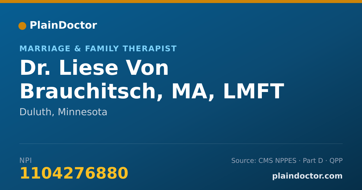 Shareable card for Liese Von Brauchitsch, MA, LMFT - Marriage & Family Therapist, Duluth, MN
