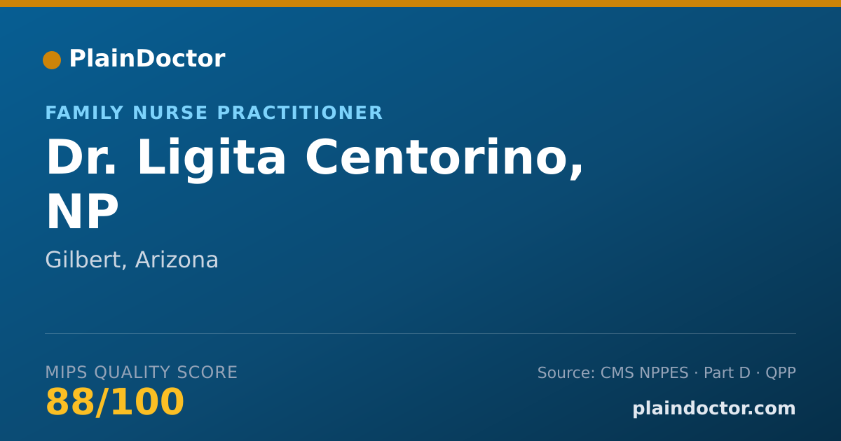 Shareable card for Ligita Centorino, NP - Family Nurse Practitioner, Gilbert, AZ