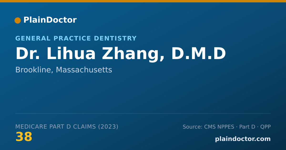 Shareable card for Lihua Zhang, D.M.D - General Practice Dentistry, Brookline, MA