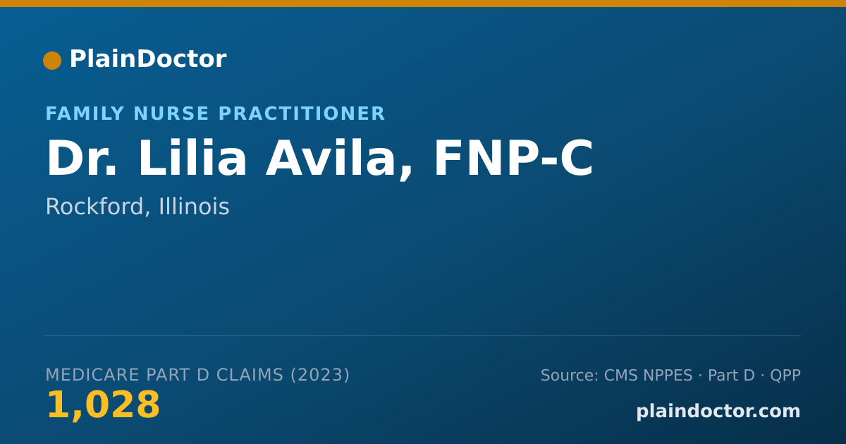 Shareable card for Lilia Avila, FNP-C - Family Nurse Practitioner, Rockford, IL