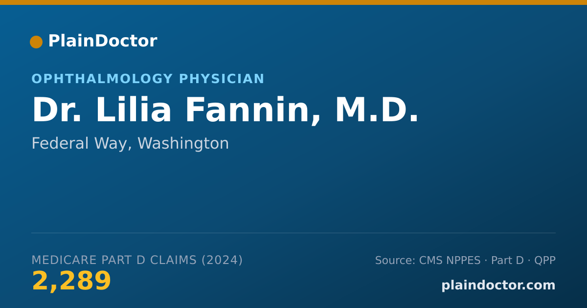 Shareable card for Lilia Fannin, M.D. - Ophthalmology Physician, Federal Way, WA