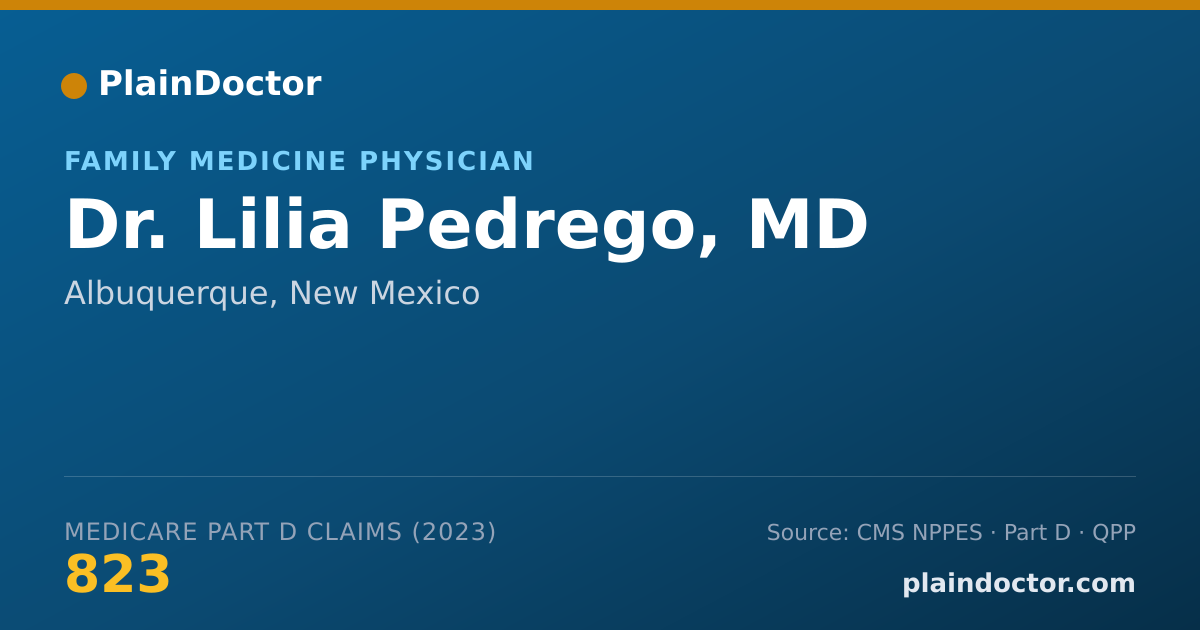 Shareable card for Lilia Pedrego, MD - Family Medicine Physician, Albuquerque, NM