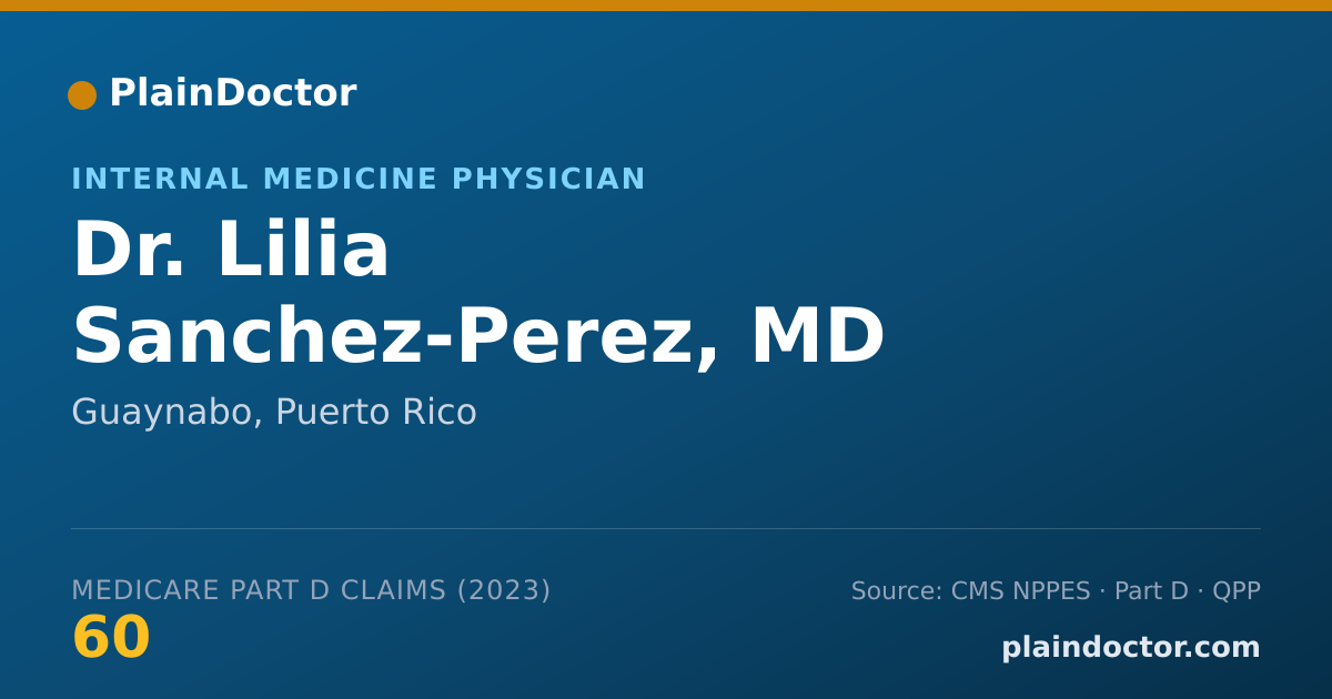 Shareable card for Lilia Sanchez-Perez, MD - Internal Medicine Physician, Guaynabo, PR