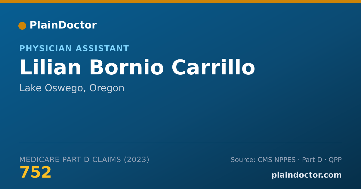 Shareable card for Lilian Bornio Carrillo - Physician Assistant, Lake Oswego, OR