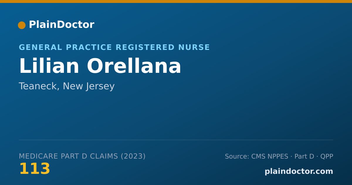Shareable card for Lilian Orellana - General Practice Registered Nurse, Teaneck, NJ