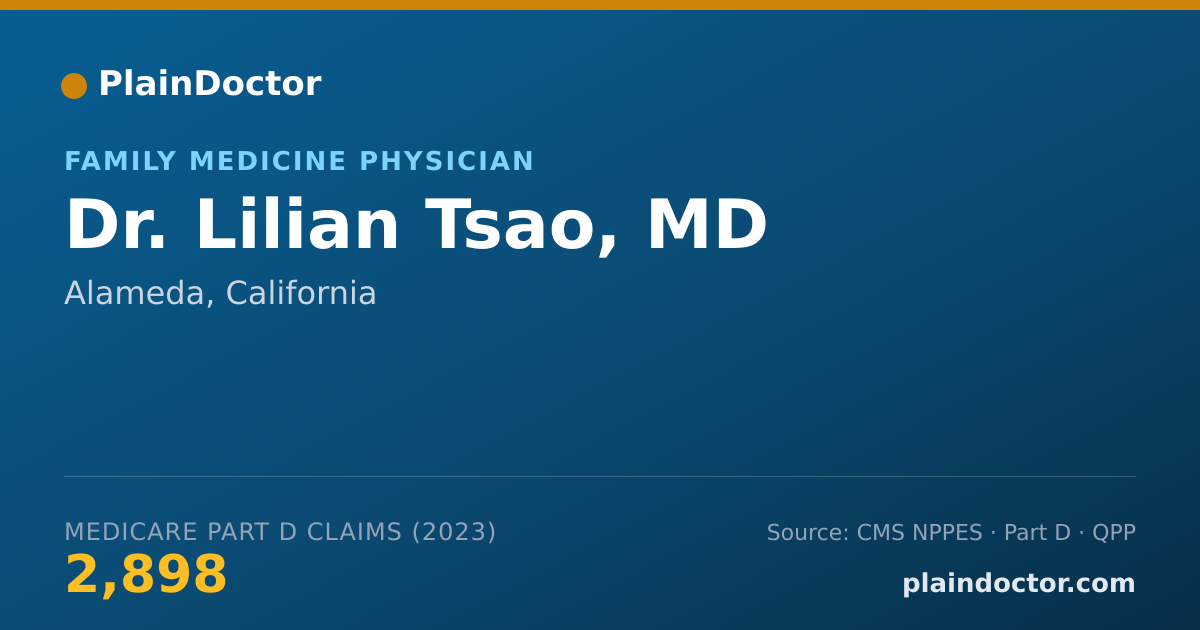 Shareable card for Lilian Tsao, MD - Family Medicine Physician, Alameda, CA