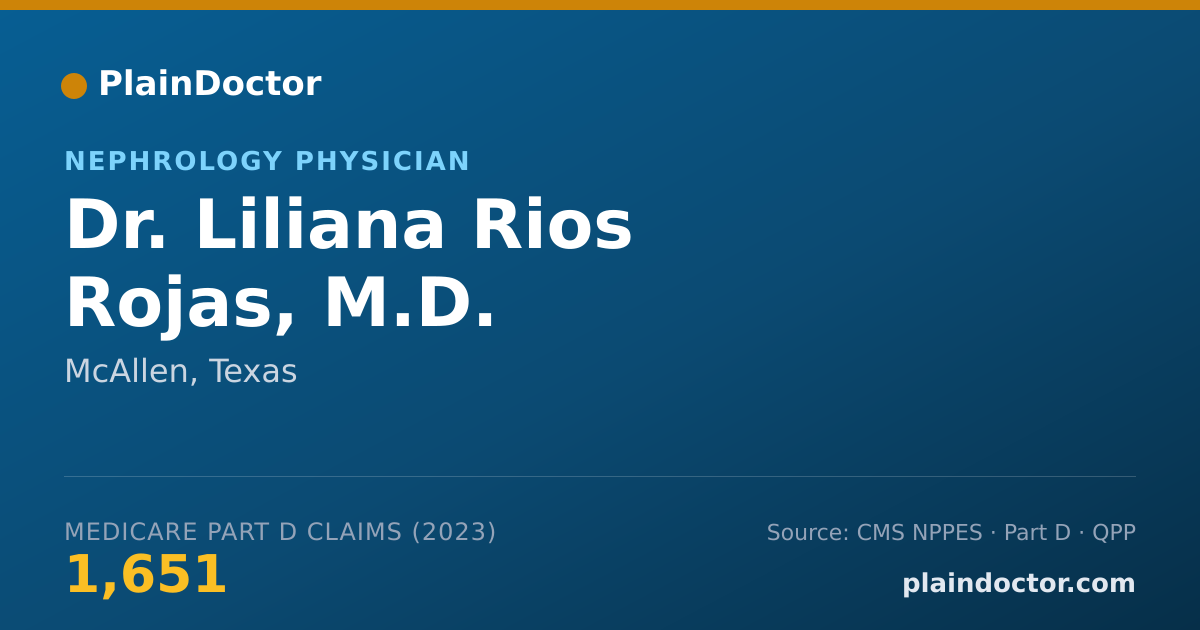 Shareable card for Liliana Rios Rojas, M.D. - Nephrology Physician, McAllen, TX