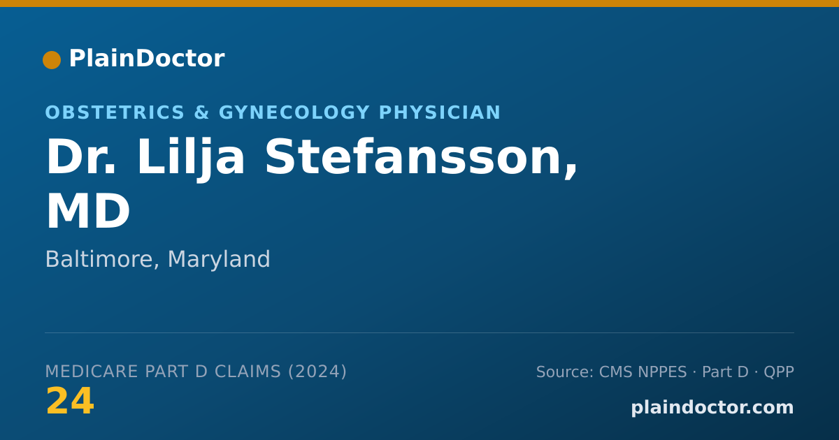 Shareable card for Lilja Stefansson, MD - Obstetrics & Gynecology Physician, Baltimore, MD