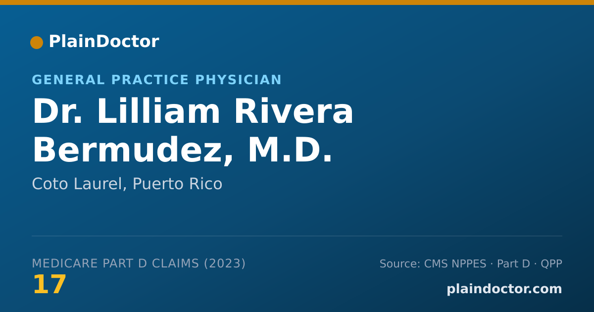 Shareable card for Lilliam Rivera Bermudez, M.D. - General Practice Physician, Coto Laurel, PR