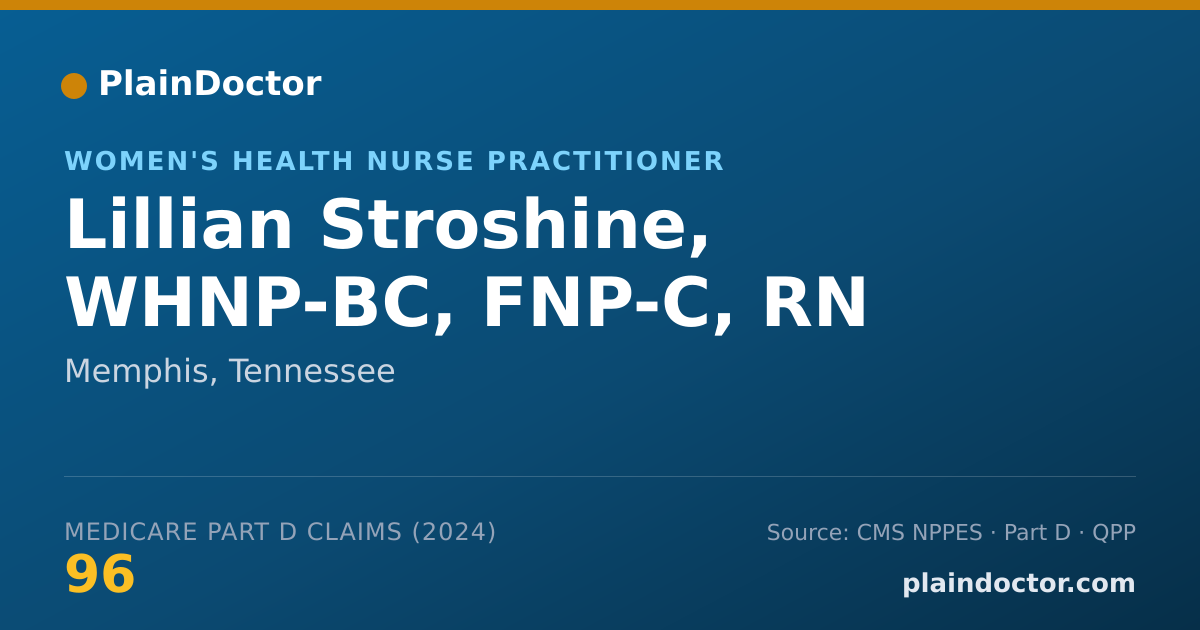 Shareable card for Lillian Stroshine, WHNP-BC, FNP-C, RN - Women's Health Nurse Practitioner, Memphis, TN