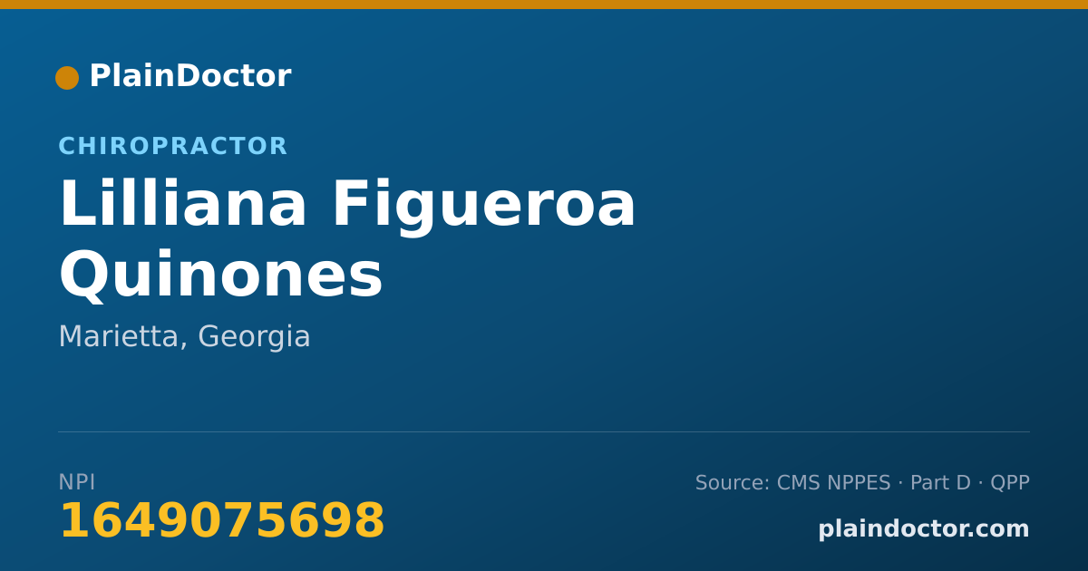 Shareable card for Lilliana Figueroa Quinones - Chiropractor, Marietta, GA