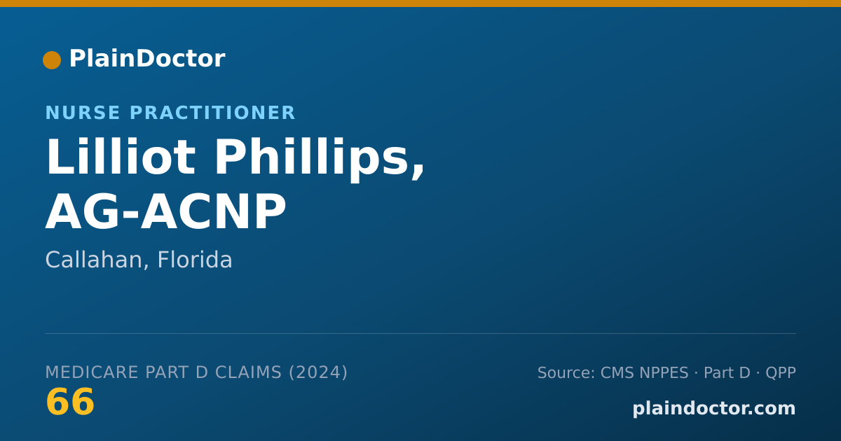 Shareable card for Lilliot Phillips, AG-ACNP - Nurse Practitioner, Callahan, FL