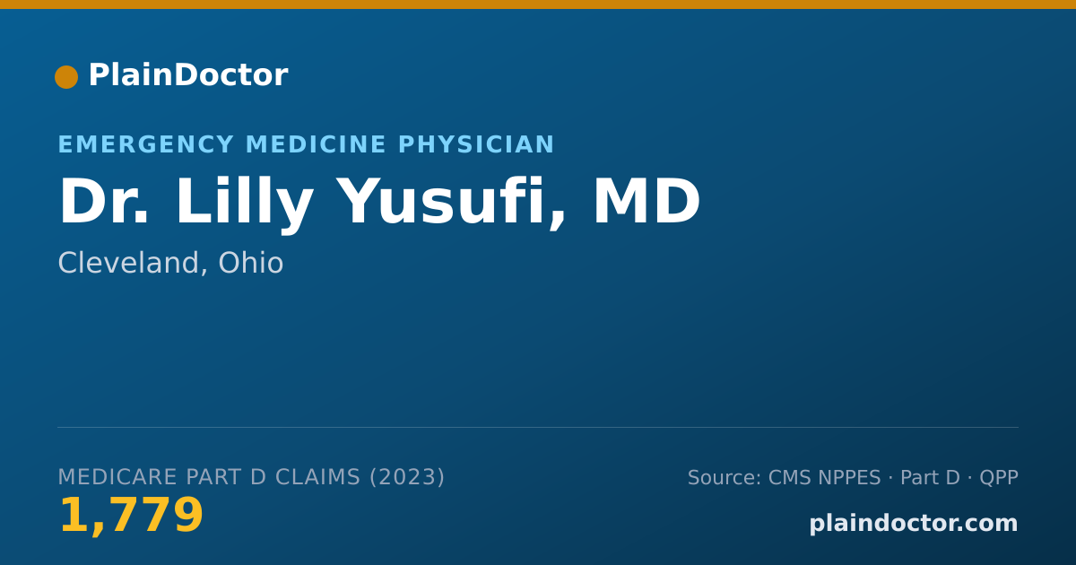 Shareable card for Lilly Yusufi, MD - Emergency Medicine Physician, Cleveland, OH