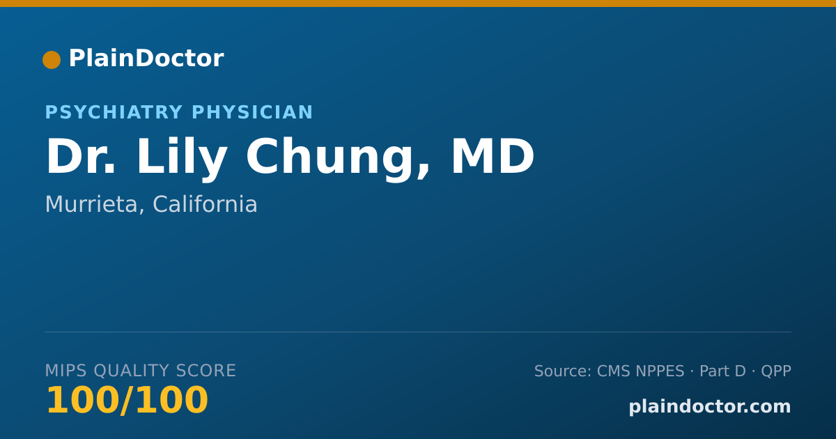 Shareable card for Lily Chung, MD - Psychiatry Physician, Murrieta, CA