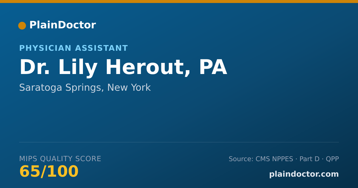 Shareable card for Lily Herout, PA - Physician Assistant, Saratoga Springs, NY