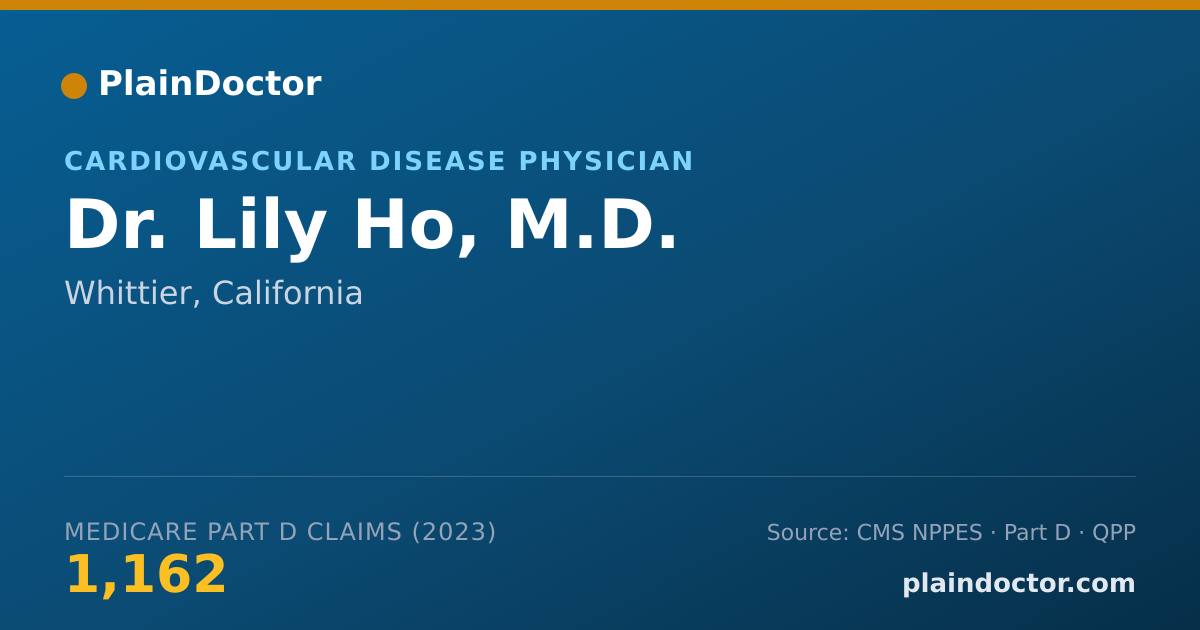 Shareable card for Lily Ho, M.D. - Cardiovascular Disease Physician, Whittier, CA