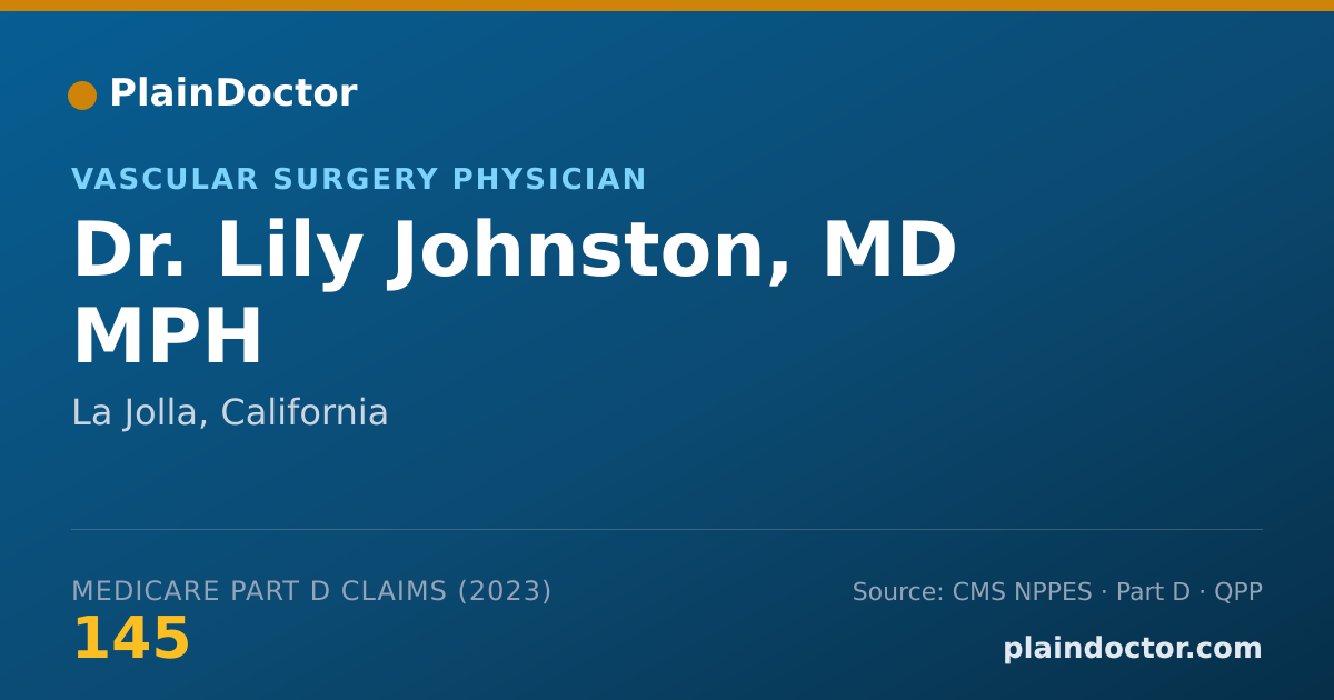 Shareable card for Lily Johnston, MD MPH - Vascular Surgery Physician, La Jolla, CA