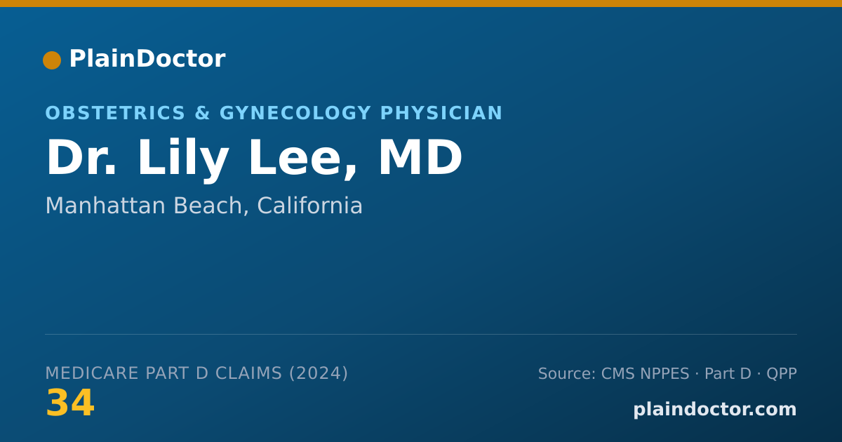 Shareable card for Lily Lee, MD - Obstetrics & Gynecology Physician, Manhattan Beach, CA