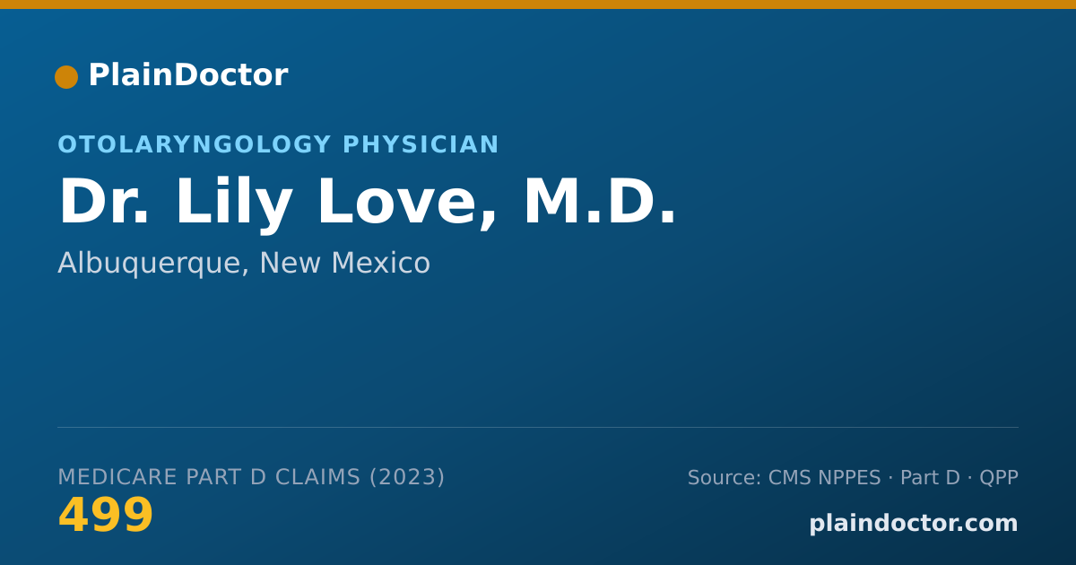 Shareable card for Lily Love, M.D. - Otolaryngology Physician, Albuquerque, NM